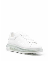 weiße Leder niedrige Sneakers von Alexander McQueen