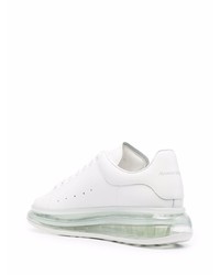 weiße Leder niedrige Sneakers von Alexander McQueen