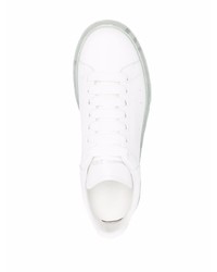 weiße Leder niedrige Sneakers von Alexander McQueen