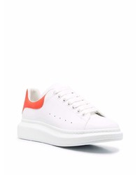 weiße Leder niedrige Sneakers von Alexander McQueen