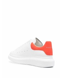 weiße Leder niedrige Sneakers von Alexander McQueen