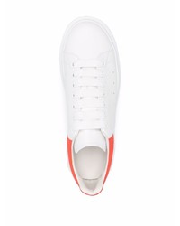 weiße Leder niedrige Sneakers von Alexander McQueen