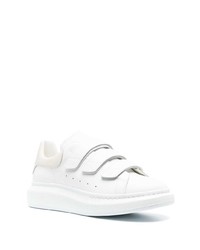 weiße Leder niedrige Sneakers von Alexander McQueen