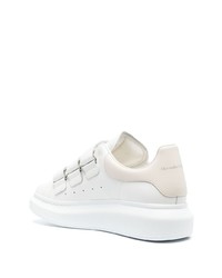 weiße Leder niedrige Sneakers von Alexander McQueen