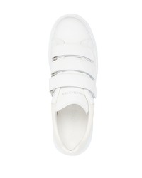 weiße Leder niedrige Sneakers von Alexander McQueen