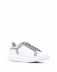 weiße Leder niedrige Sneakers von Alexander McQueen