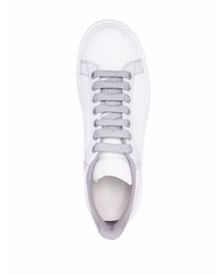 weiße Leder niedrige Sneakers von Alexander McQueen