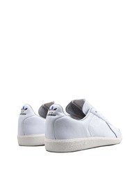 weiße Leder niedrige Sneakers von adidas