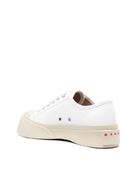 weiße Leder niedrige Sneakers von Marni