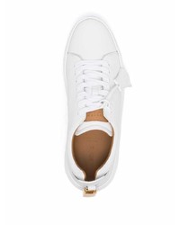 weiße Leder niedrige Sneakers von Buscemi