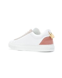 weiße Leder niedrige Sneakers von Buscemi