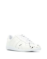 weiße Leder niedrige Sneakers von Maison Margiela