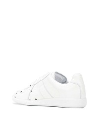 weiße Leder niedrige Sneakers von Maison Margiela