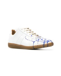 weiße Leder niedrige Sneakers von Maison Margiela