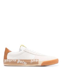 weiße Leder niedrige Sneakers von Palm Angels