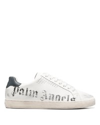 weiße Leder niedrige Sneakers von Palm Angels