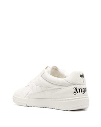 weiße Leder niedrige Sneakers von Palm Angels