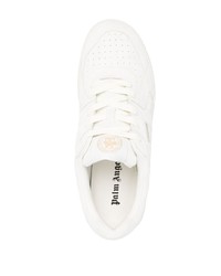 weiße Leder niedrige Sneakers von Palm Angels