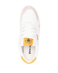 weiße Leder niedrige Sneakers von Palm Angels