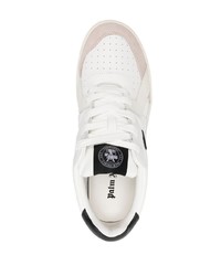 weiße Leder niedrige Sneakers von Palm Angels