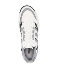 weiße Leder niedrige Sneakers von adidas