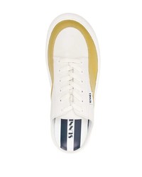 weiße Leder niedrige Sneakers von Sunnei