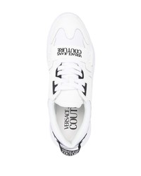 weiße Leder niedrige Sneakers von VERSACE JEANS COUTURE