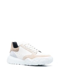 weiße Leder niedrige Sneakers von Alexander McQueen