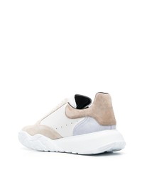 weiße Leder niedrige Sneakers von Alexander McQueen