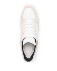 weiße Leder niedrige Sneakers von Alexander McQueen