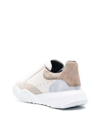 weiße Leder niedrige Sneakers von Alexander McQueen