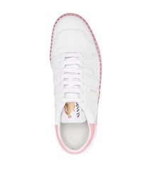 weiße Leder niedrige Sneakers von Lanvin