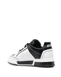 weiße Leder niedrige Sneakers von Moschino