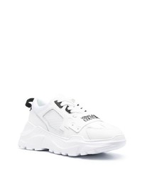 weiße Leder niedrige Sneakers von VERSACE JEANS COUTURE