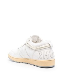 weiße Leder niedrige Sneakers von Rhude