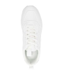 weiße Leder niedrige Sneakers von Calvin Klein