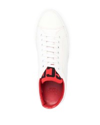 weiße Leder niedrige Sneakers von Gcds