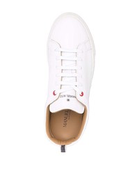 weiße Leder niedrige Sneakers von Manuel Ritz
