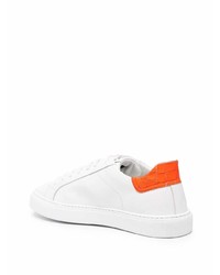 weiße Leder niedrige Sneakers von Hide&Jack