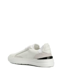 weiße Leder niedrige Sneakers von Buscemi
