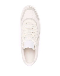 weiße Leder niedrige Sneakers von Balmain