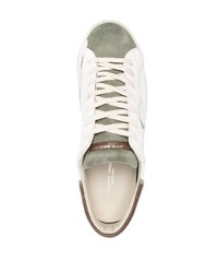 weiße Leder niedrige Sneakers von Philippe Model Paris