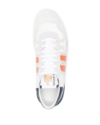 weiße Leder niedrige Sneakers von Lanvin