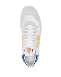 weiße Leder niedrige Sneakers von Lanvin