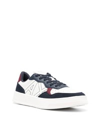 weiße Leder niedrige Sneakers von Armani Exchange