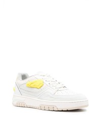 weiße Leder niedrige Sneakers von MSGM