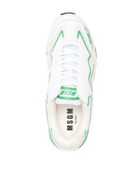 weiße Leder niedrige Sneakers von MSGM