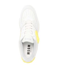 weiße Leder niedrige Sneakers von MSGM