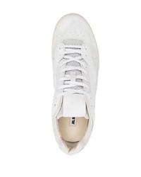 weiße Leder niedrige Sneakers von Jil Sander