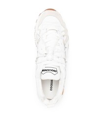 weiße Leder niedrige Sneakers von DSQUARED2